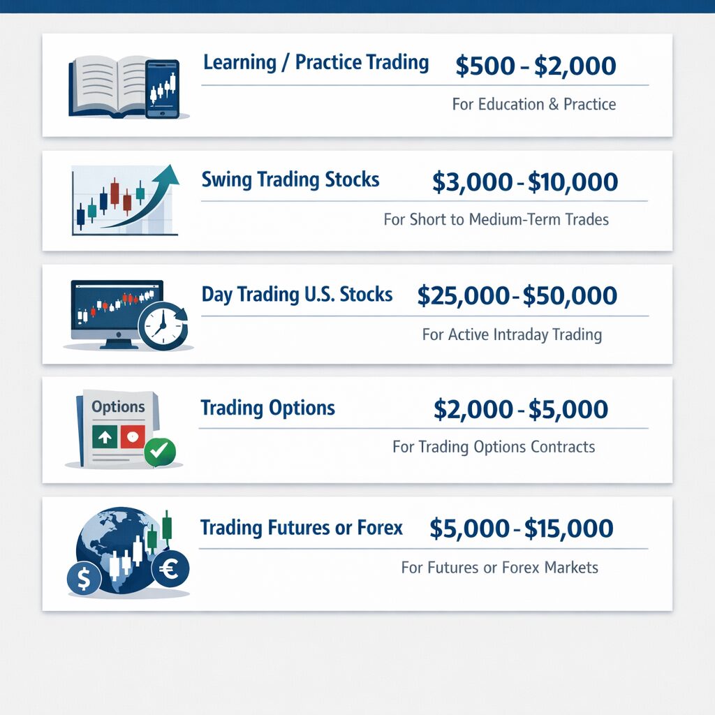 how much money to start trading by strategy