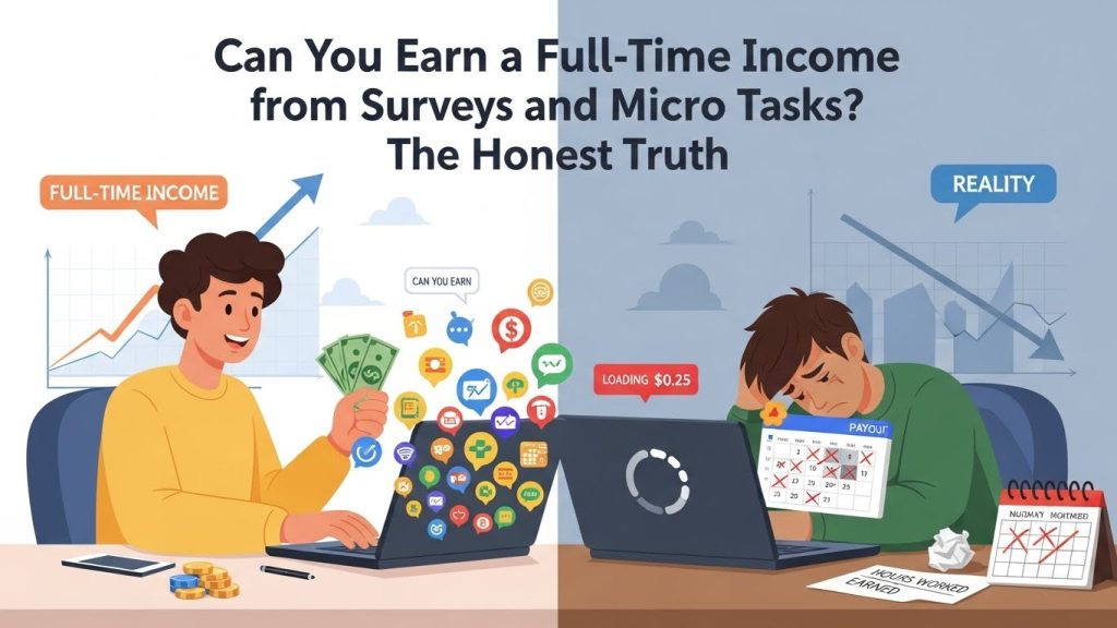 Can You Earn a Full-Time Income from Surveys and Micro Tasks? The Honest Truth