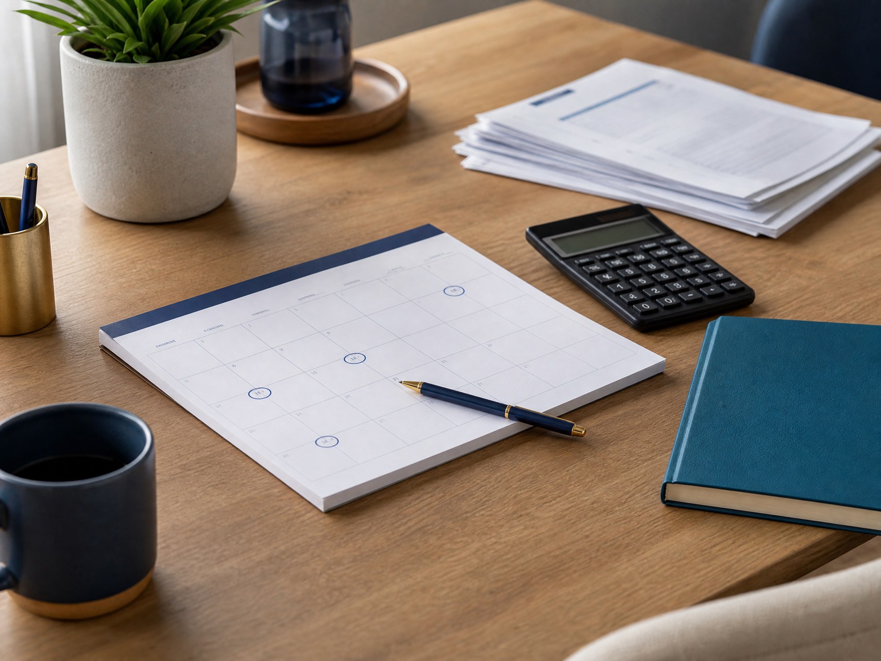 Debt payoff calendar showing payment dates, balances, and a 90-day credit-card repayment plan